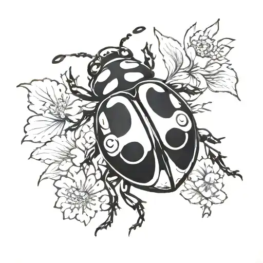 Ladybug tattoo design idea
