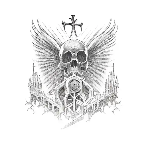 gothic Cathedral  tattoo design idea