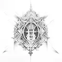 gothic Cathedral  tattoo design idea