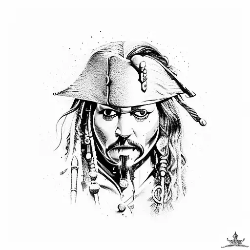 pinocchio nose in jack sparrow eyes tattoo design idea