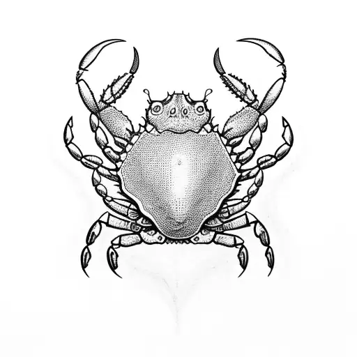 crab colorfull tattoo design idea