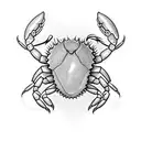 crab colorfull tattoo design idea