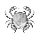 crab colorfull tattoo design idea