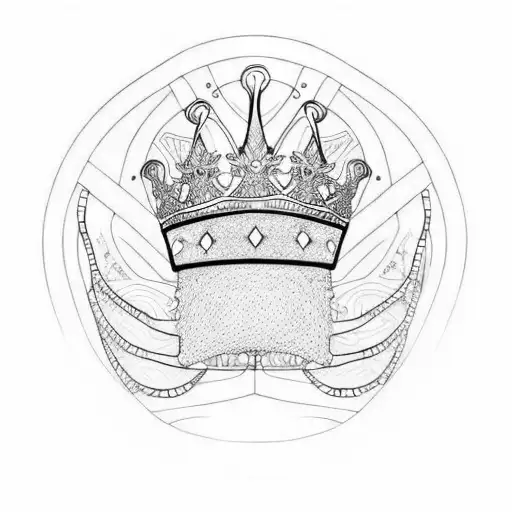 two twisted crowns tattoo design idea