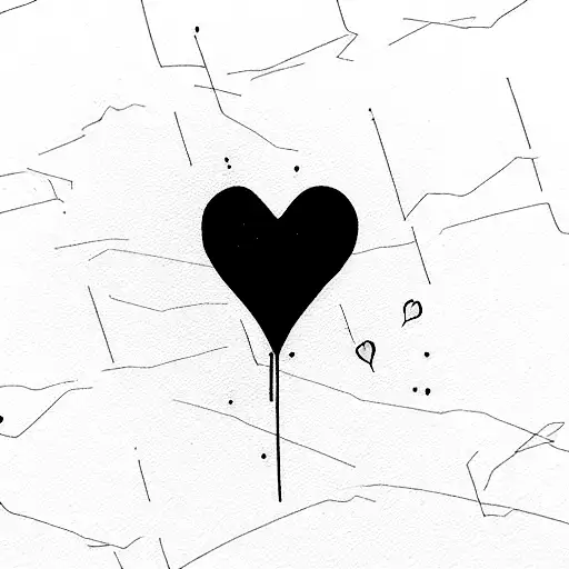 two broken hearts  tattoo design idea