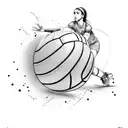 volleyball player nike tattoo design idea
