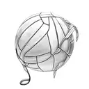 volleyball player nike tattoo design idea
