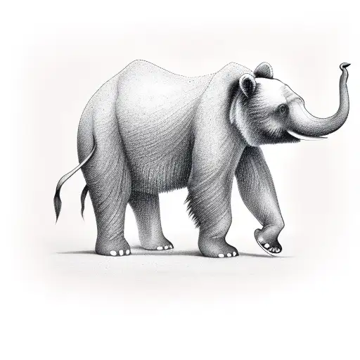 bear elephant horse  tattoo design idea