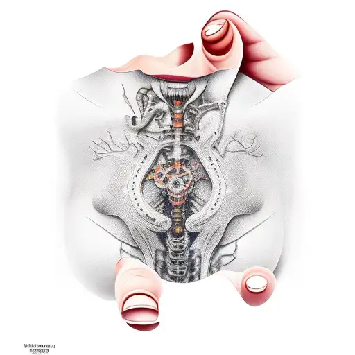 bio-mechanical sleeve  tattoo design idea