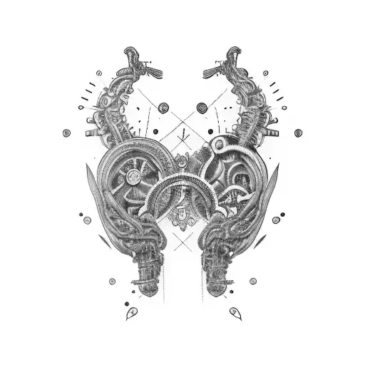 bio-mechanical sleeve  tattoo design idea