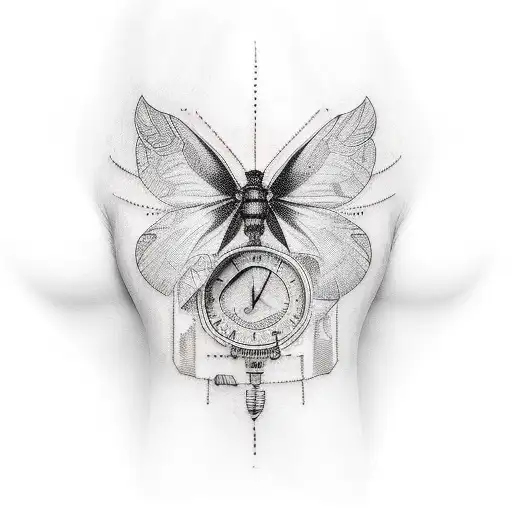 bio-mechanical sleeve  tattoo design idea