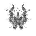 bio-mechanical sleeve  tattoo design idea