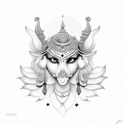 lakshmi tattoo design idea