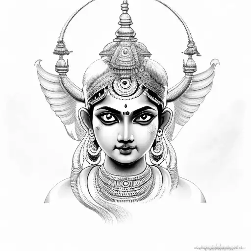 lakshmi tattoo design idea