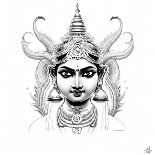 lakshmi tattoo design idea