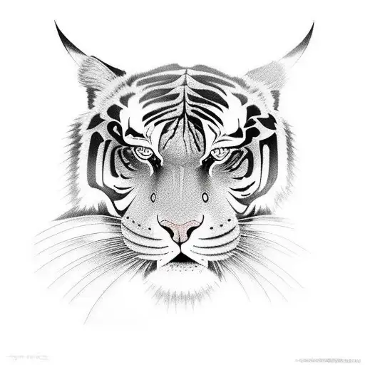 tigre. tsunami tattoo design idea