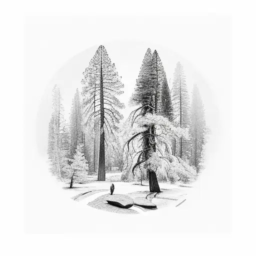 Half-dome in Yosemite National Park tattoo design idea