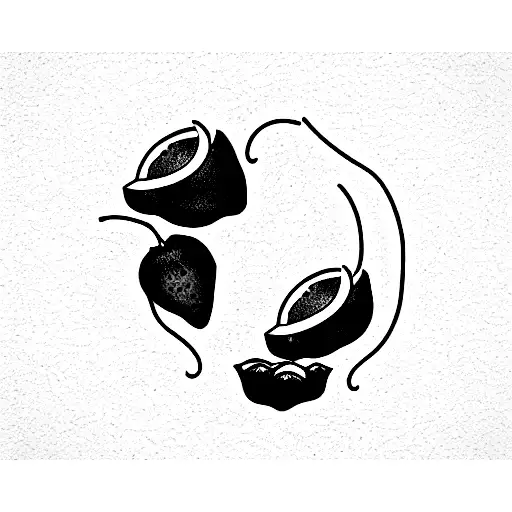 berries with chocolate tattoo design idea