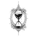 broken hourglass tattoo design idea