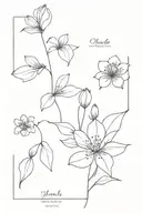 may and March birth flower tattoo design idea