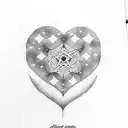 heart moon stars tattoo design idea