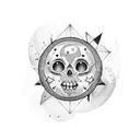 heart moon stars tattoo design idea