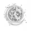 heart moon stars tattoo design idea