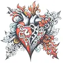 puzzle pieces forming a heart shape tattoo design idea
