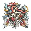 puzzle pieces forming a heart shape tattoo design idea