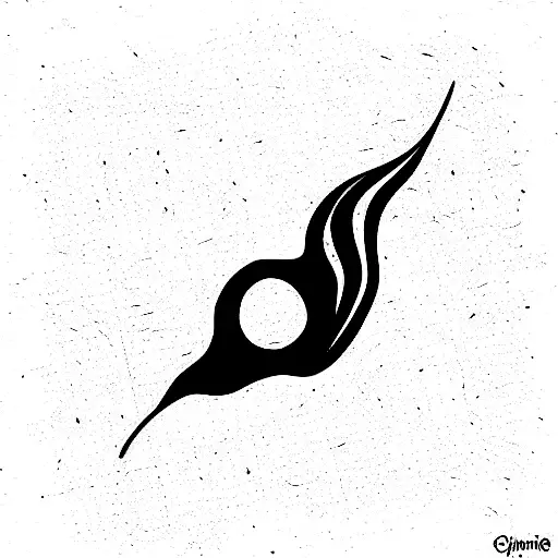 spinning top inside a wormhole tattoo design idea