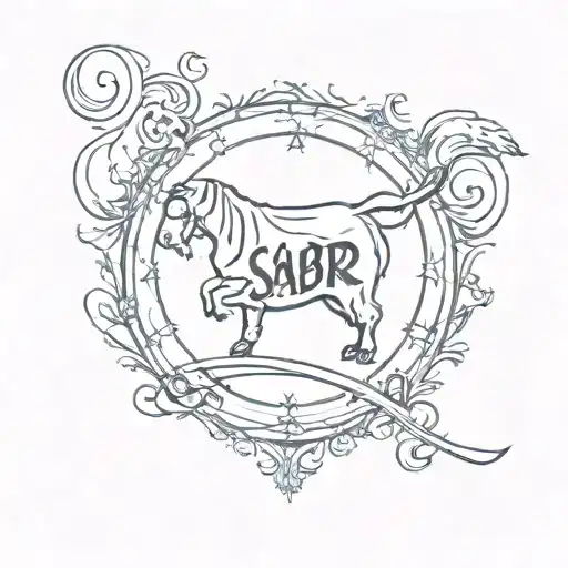 Sabr tattoo design idea