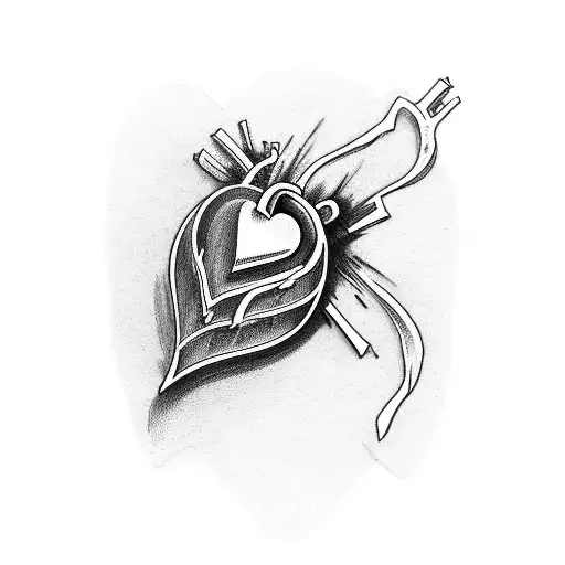Crying Heart tattoo design idea