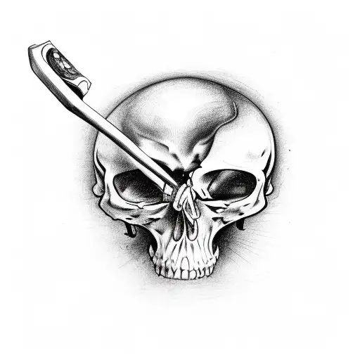 Scull, atheist, doesn't care,  tattoo design idea