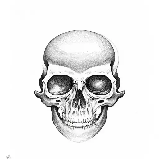 Scull, going with the flow, atheist, what ever hapens, doesn't care,  tattoo design idea