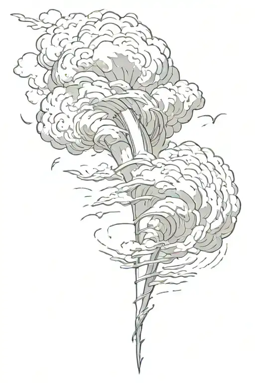 tornados tattoo design idea