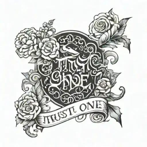 TRUST NO ONE tattoo design idea
