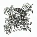 TRUST NO ONE tattoo design idea