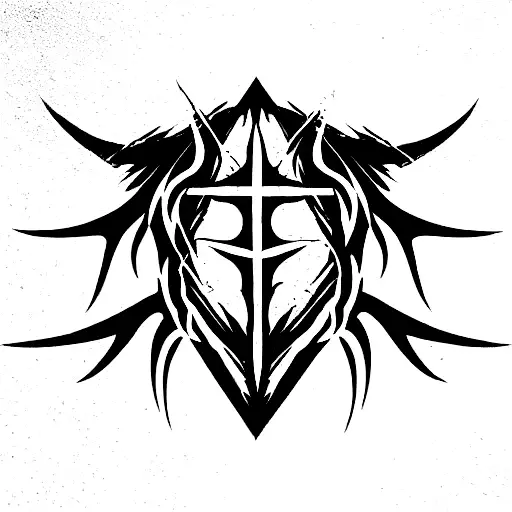 The protection tattoo from Supernatural combined with the Dark Sign mark from Dark Souls the video game tattoo design idea