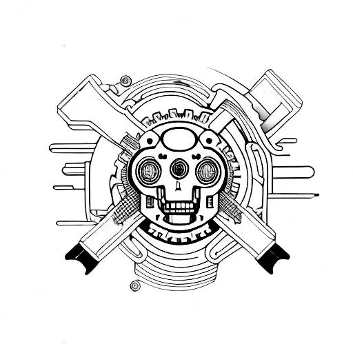 gearhead tattoo design idea