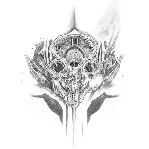 brick wall under skin tattoo design idea
