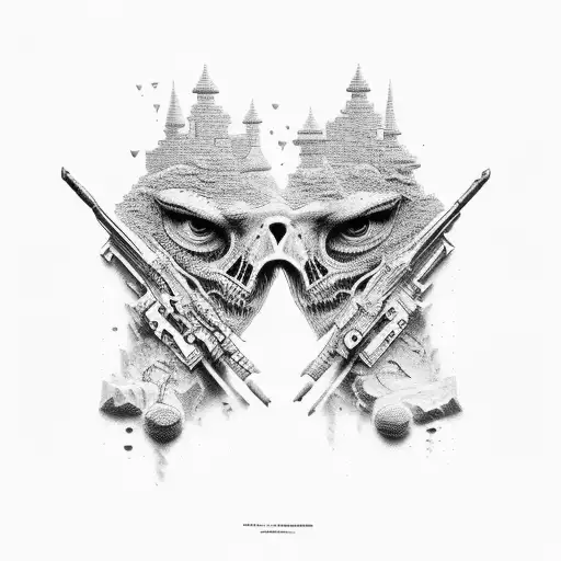 brick wall under skin tattoo design idea