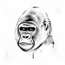Gorilla tattoo design idea