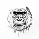 Gorilla tattoo design idea