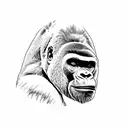 Gorilla tattoo design idea
