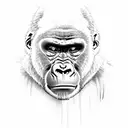 Gorilla tattoo design idea