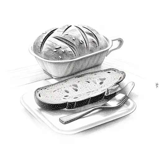 bread and salt  tattoo design idea