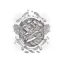 bread and salt  tattoo design idea