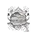 bread and salt  tattoo design idea