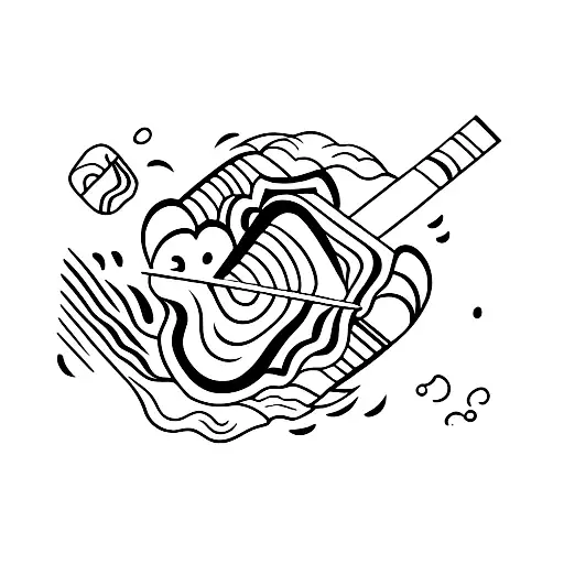 chopstick with nigiri tattoo design idea