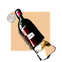 Grumpy wine bottle tattoo design idea